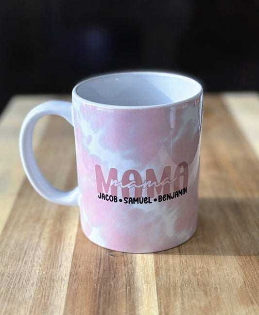 Mama Customizable 12 oz Coffee Mug - Pink