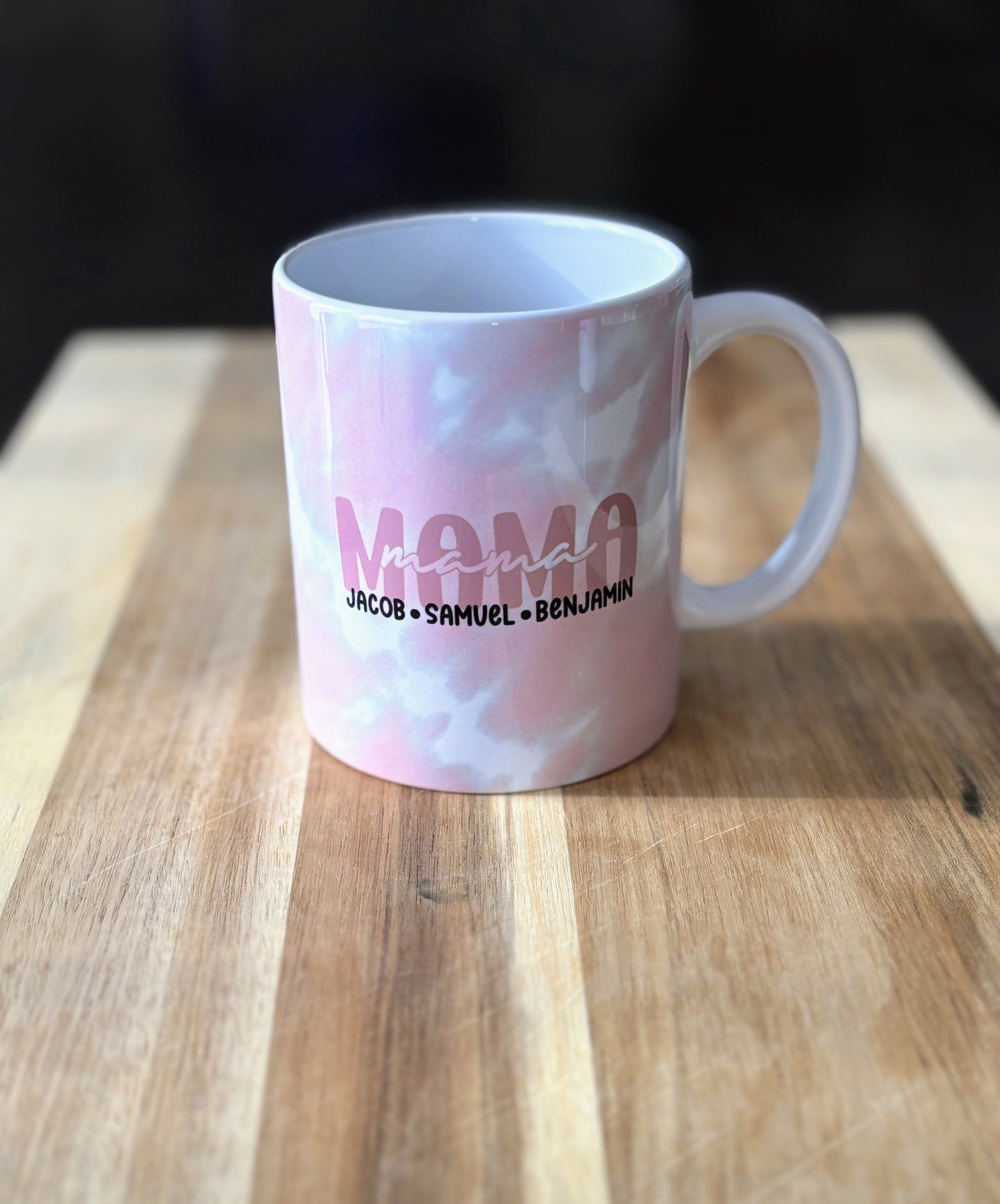 Mama Customizable 12 oz Coffee Mug - Pink