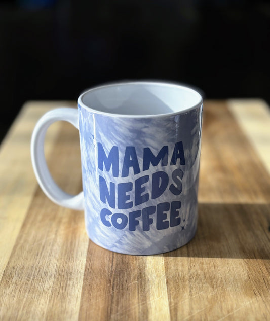 Mama Needs Coffee 12 oz Coffee Mug - Purple