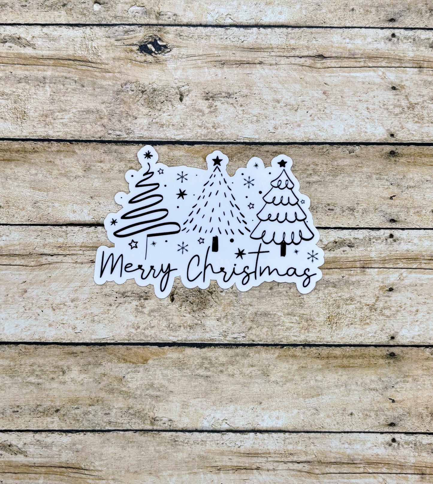 Merry Christmas Tree Sticker