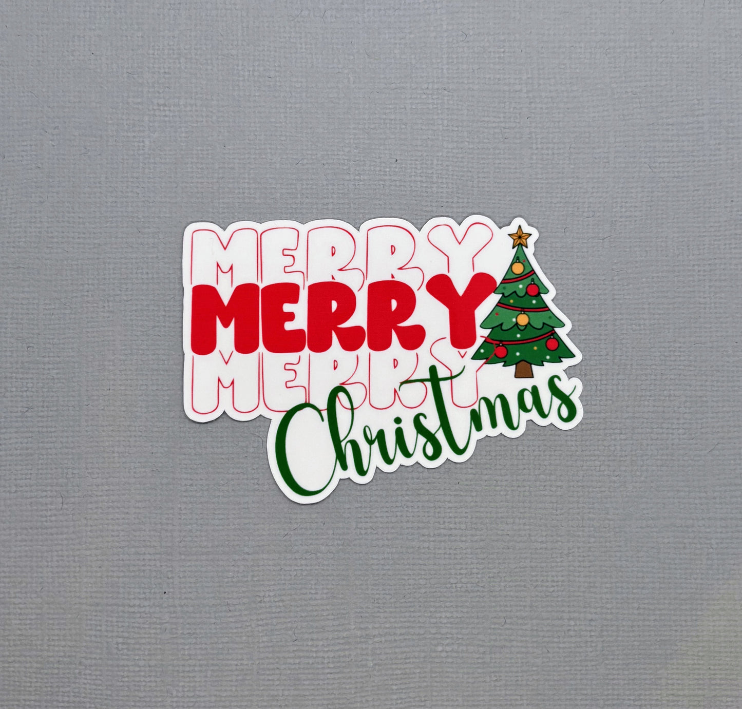 Merry Christmas Tree Sticker