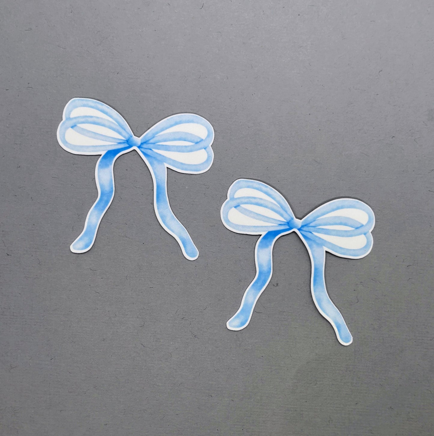 Blue Thin Double Bow Sticker Sets