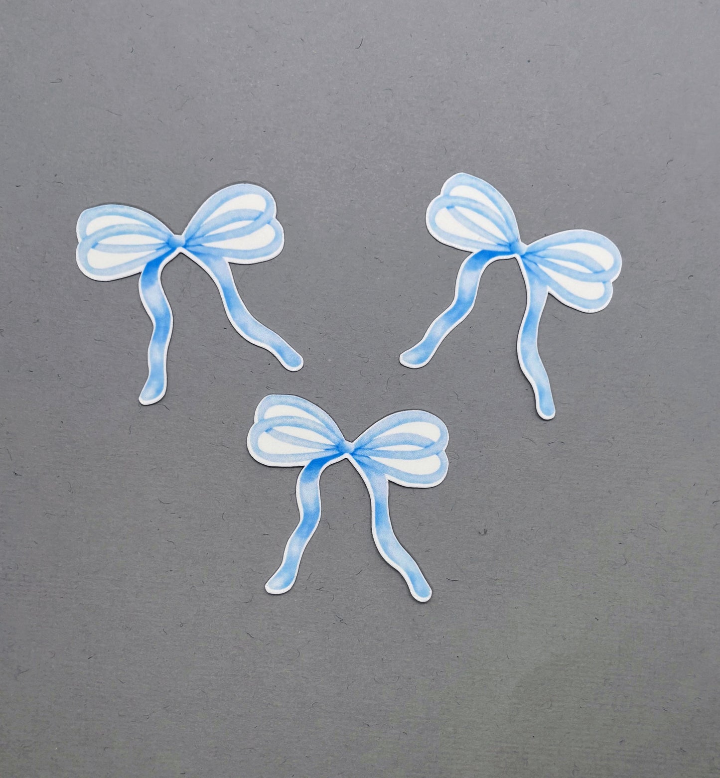 Blue Thin Double Bow Sticker Sets