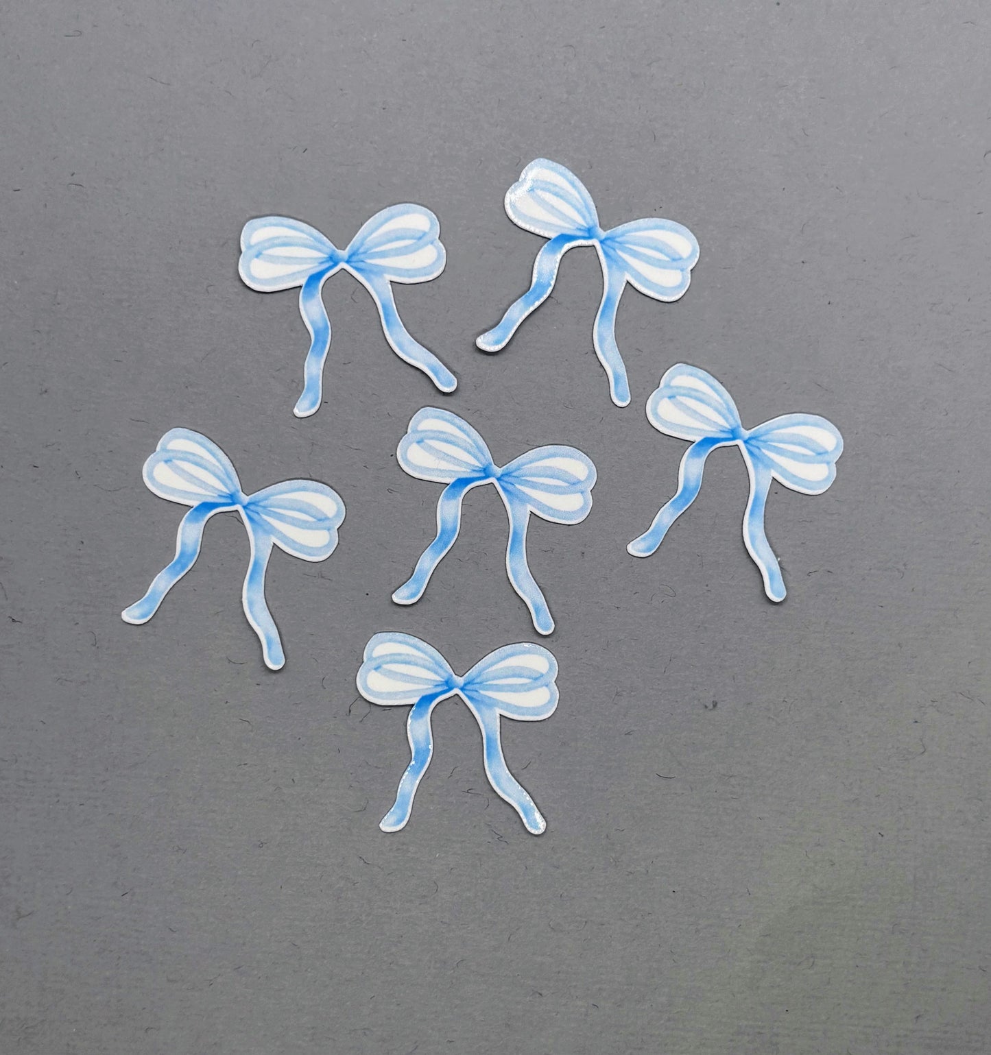 Blue Thin Double Bow Sticker Sets