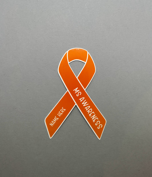 MS (Multiple Sclerosis) Awareness Custom Ribbon Sticker
