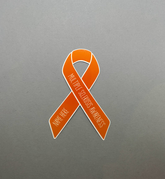 Multiple Sclerosis Awareness Custom Ribbon Sticker