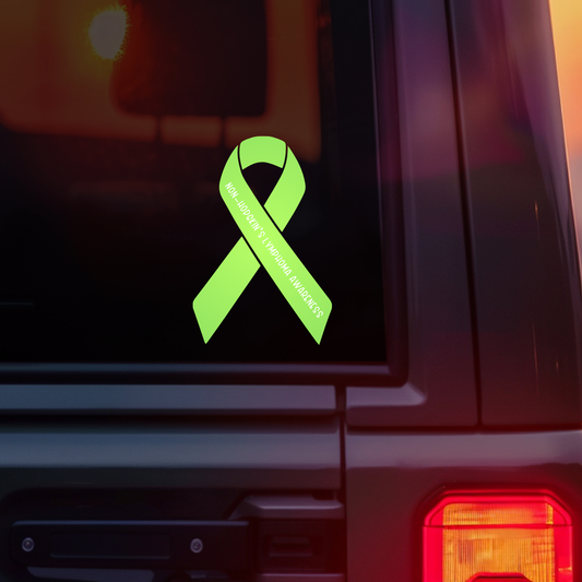 Non-Hodgkin's Lymphoma Awareness Ribbon Car Decal