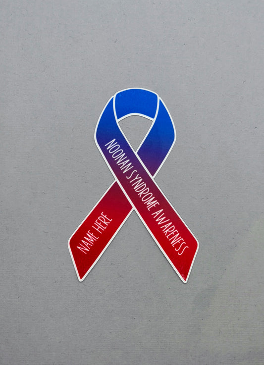 Noonan Syndrome Awareness Custom Ribbon Sticker