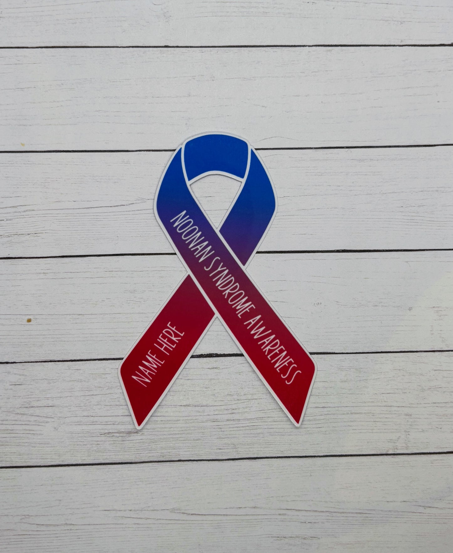 Noonan Syndrome Awareness Custom Ribbon Sticker