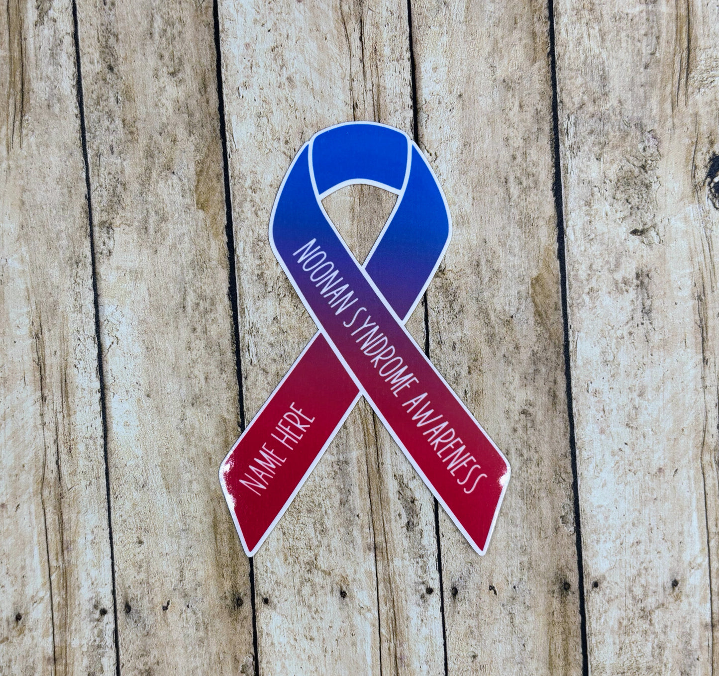 Noonan Syndrome Awareness Custom Ribbon Sticker