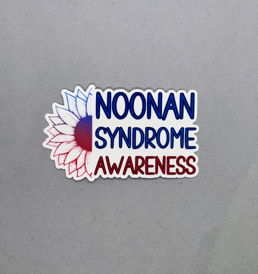 Noonan Syndrome Awareness Sunflower Sticker