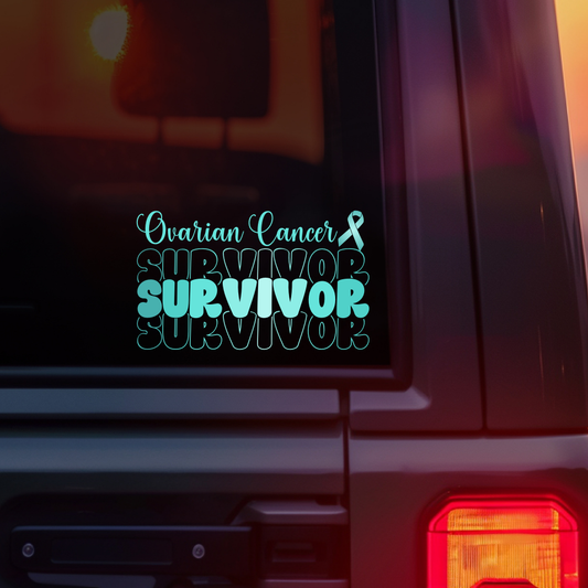 Ovarian Cancer Survivor Car Decal