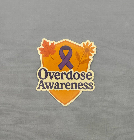 Overdose Awareness with Shield Sticker