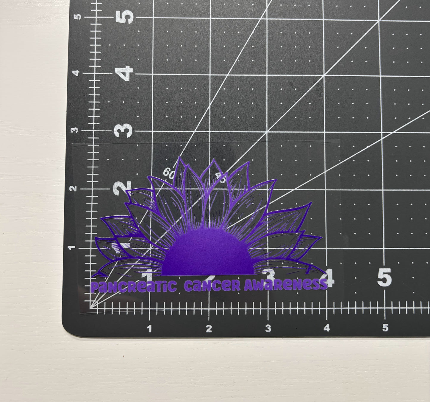 Pancreatic Cancer Awareness Sunflower Car Decal