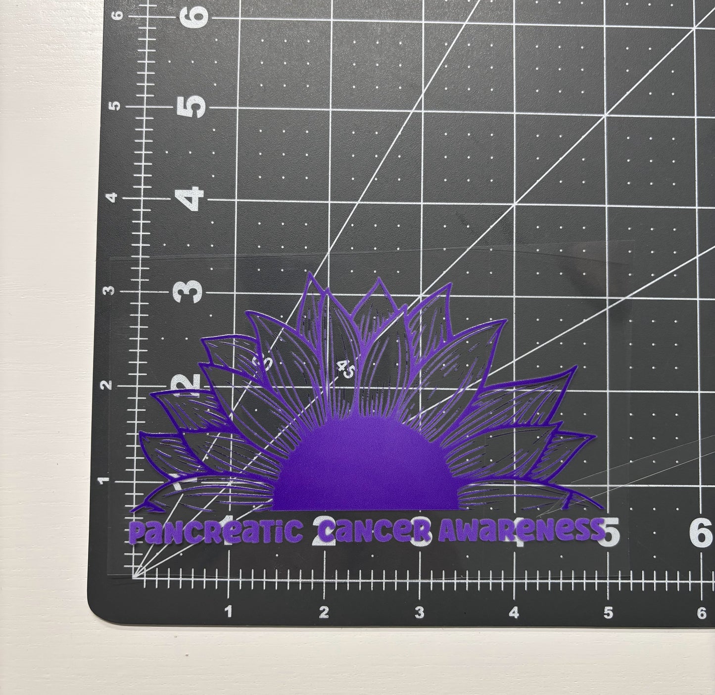 Pancreatic Cancer Awareness Sunflower Car Decal