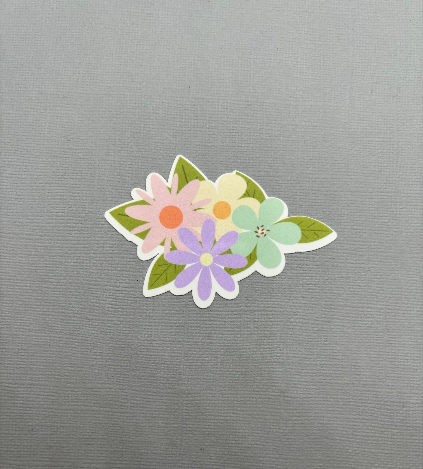 Pastel Flower bunch Die Cut Stickers