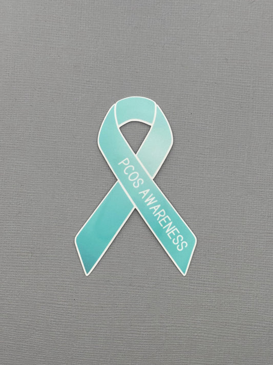 PCOS Awareness Ribbon Sticker