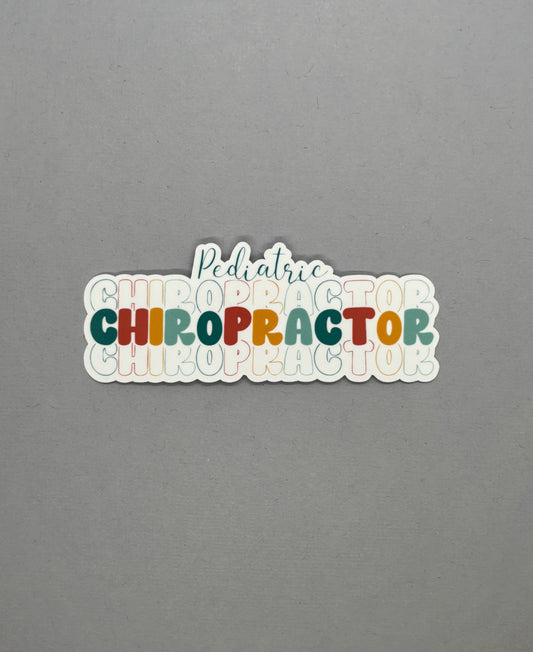 Pediatric Chiropractor Neutral Colors Sticker