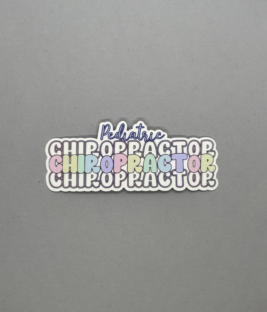 Pediatric Chiropractor Pastel Colors Sticker