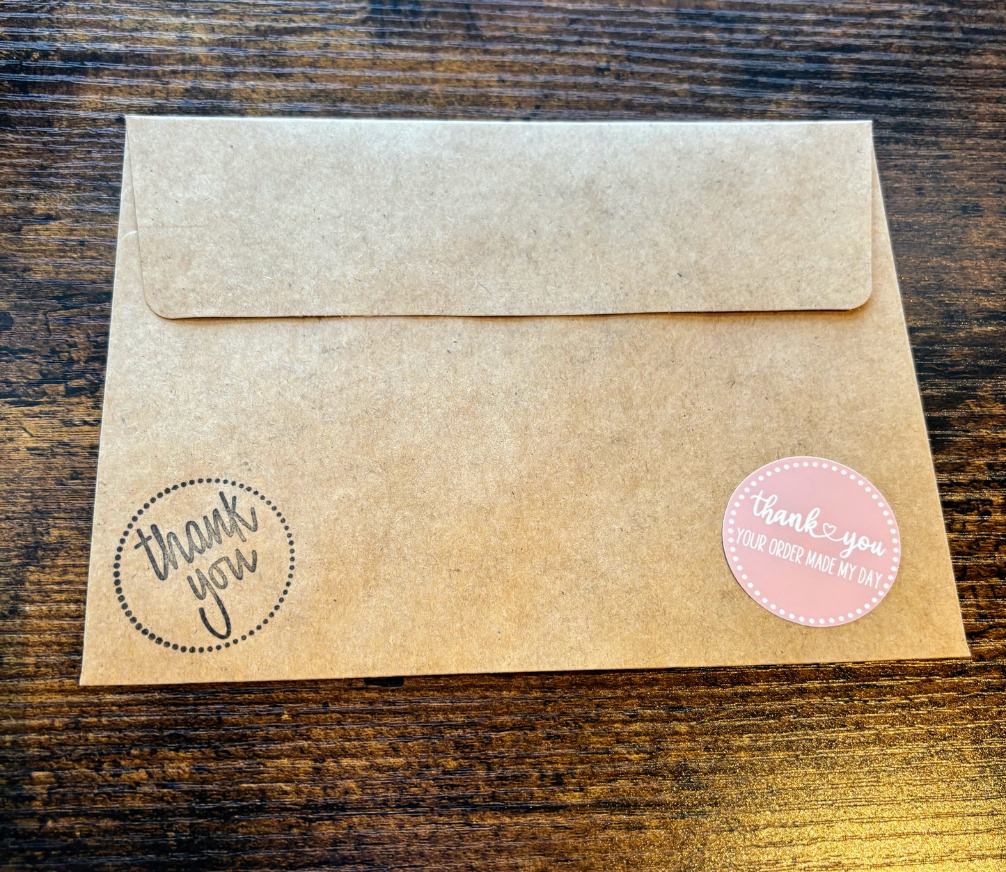 Thank you Your Order Made My Day Packaging Stickers - Pink Boho