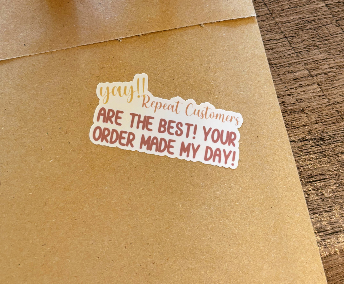 Repeat Customer - Packaging Stickers