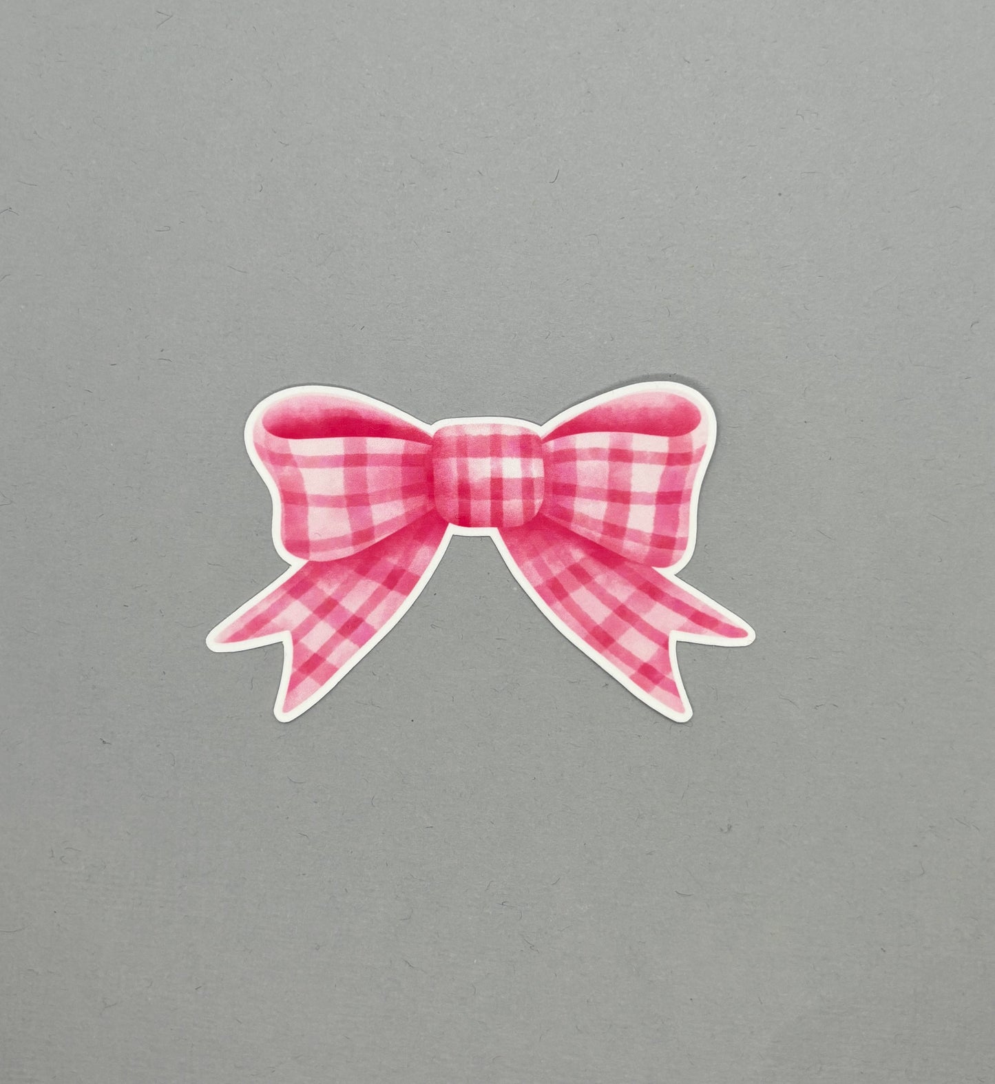 Pink Plaid Bow Sticker Sets