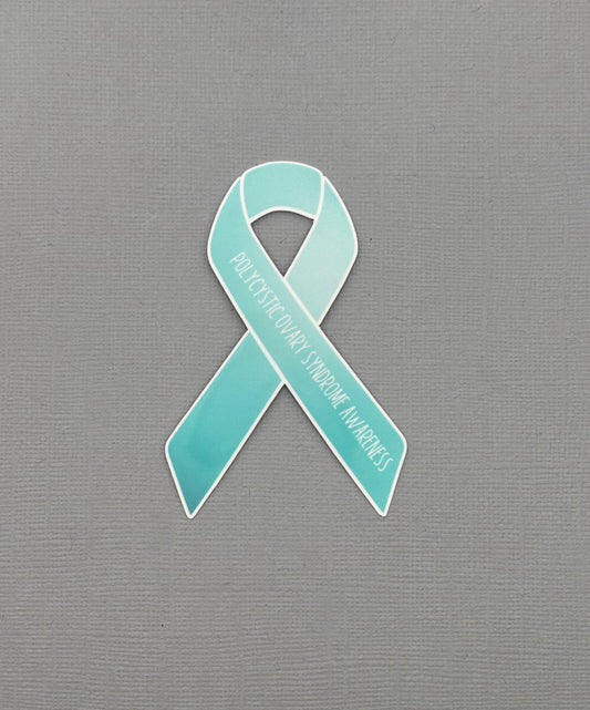 Polycystic Ovary Syndrome Awareness Ribbon Sticker