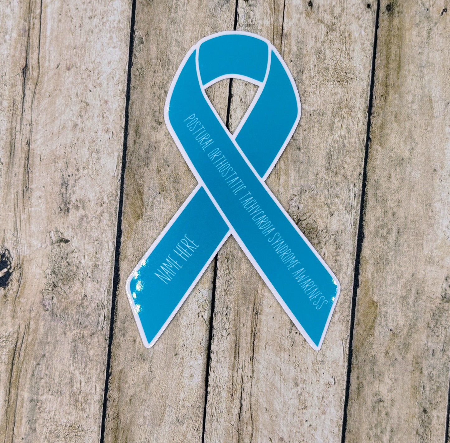 Postural Orthostatic Tachycardia Syndrome Awareness Custom Ribbon Sticker