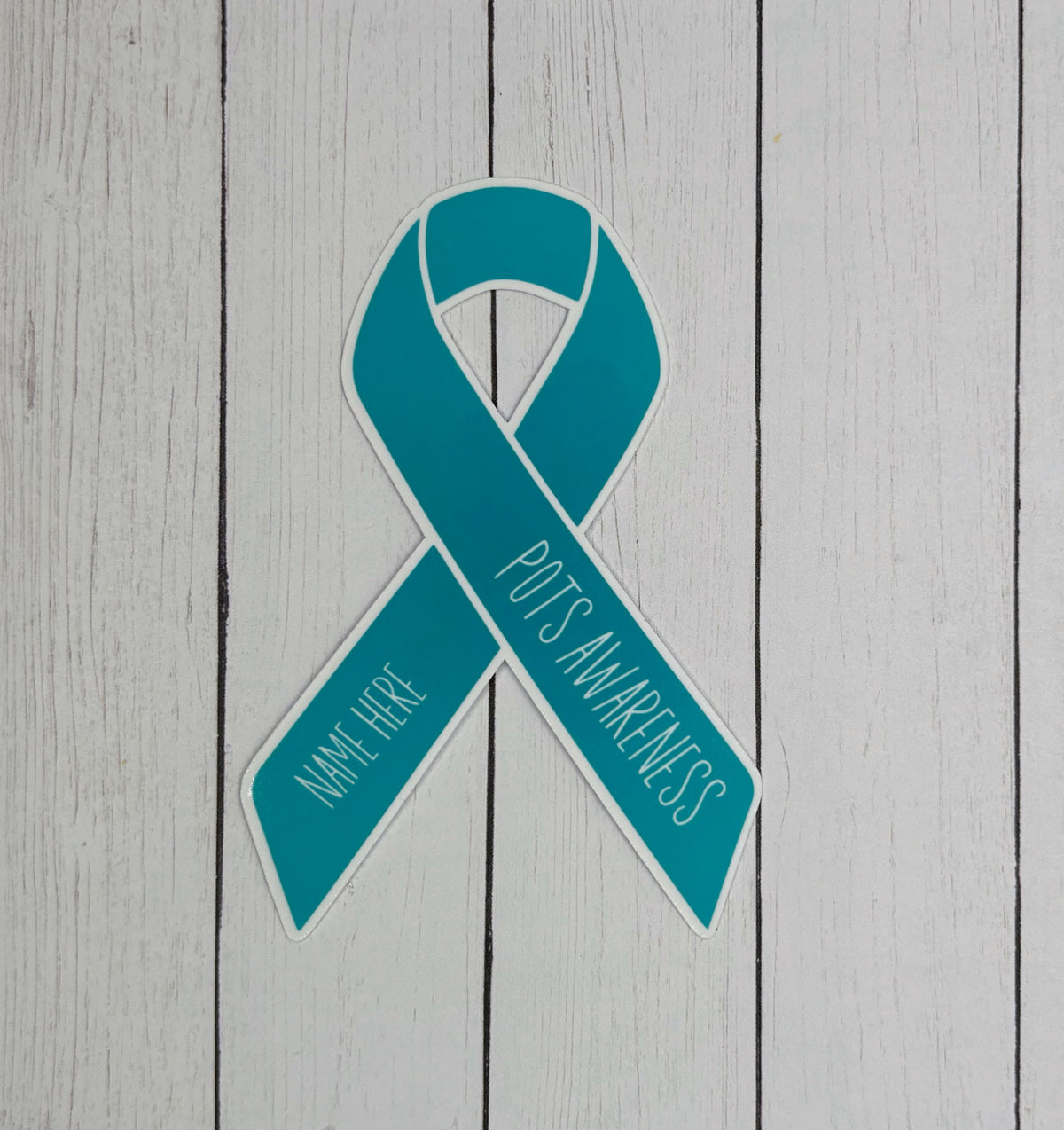 Pots Ribbon Color POTS Awareness Custom Ribbon Sticker – Made with Monday