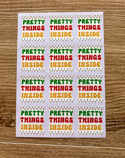 Pretty Things Inside - Holiday Packaging Stickers