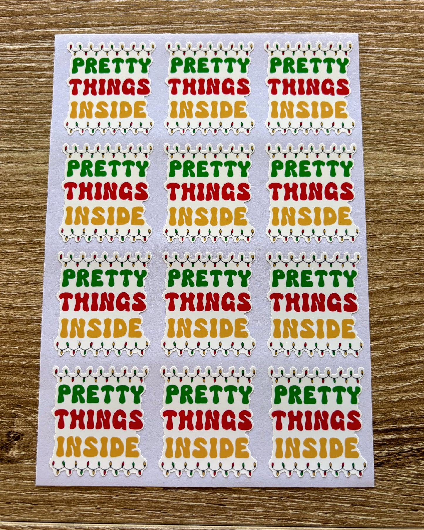 Pretty Things Inside - Holiday Packaging Stickers