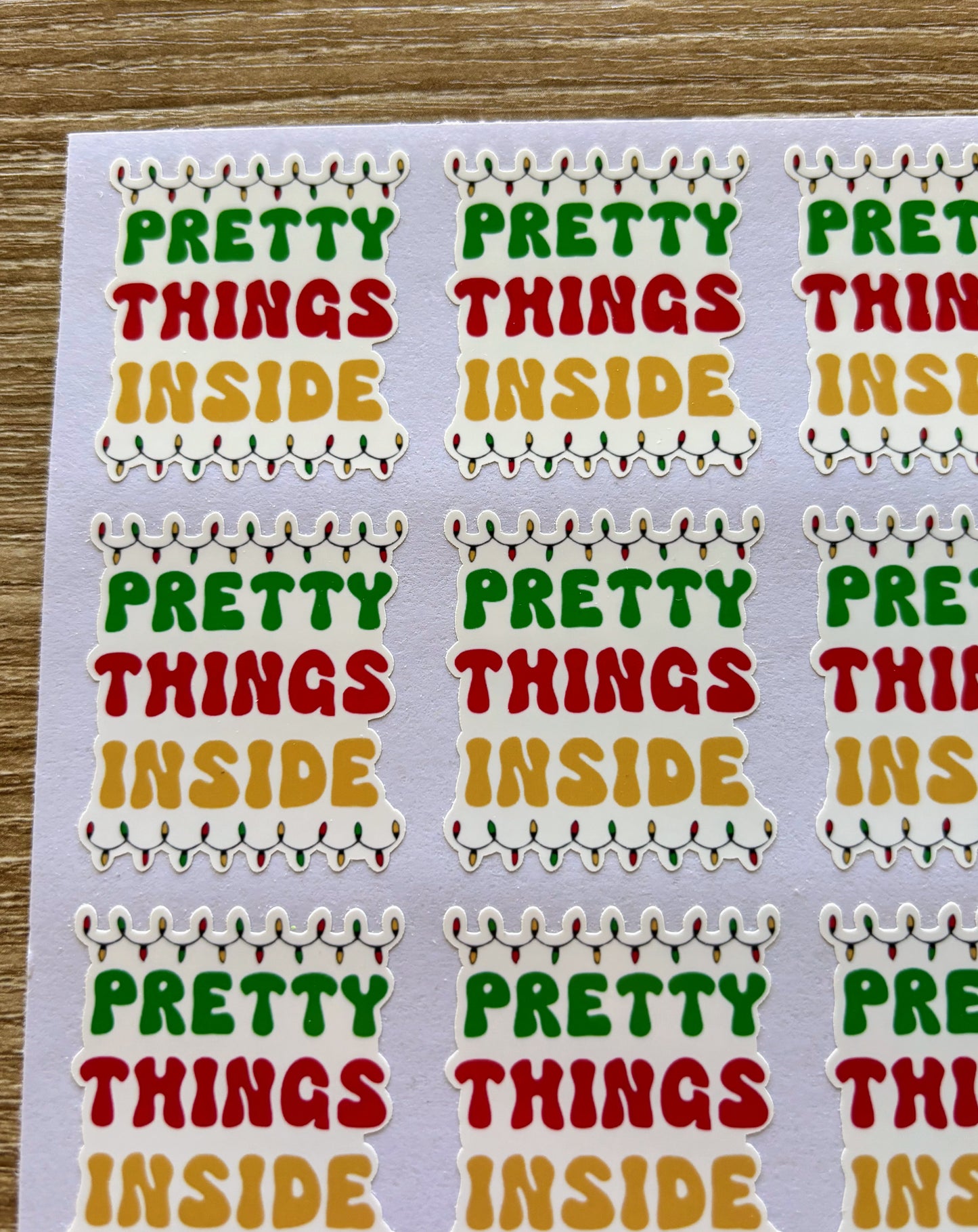 Pretty Things Inside - Holiday Packaging Stickers