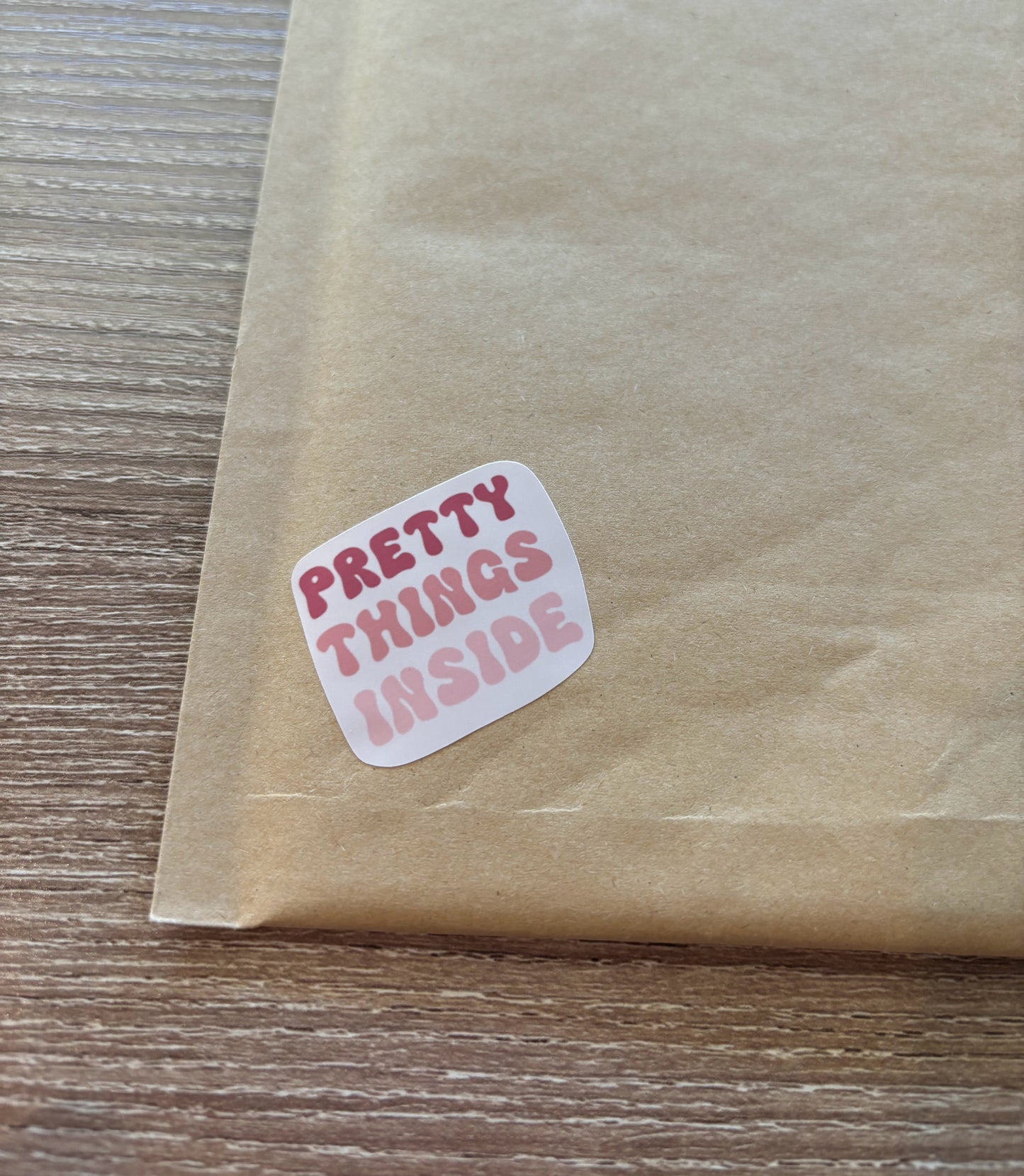 Pretty Things Inside - Pink - Packaging Stickers