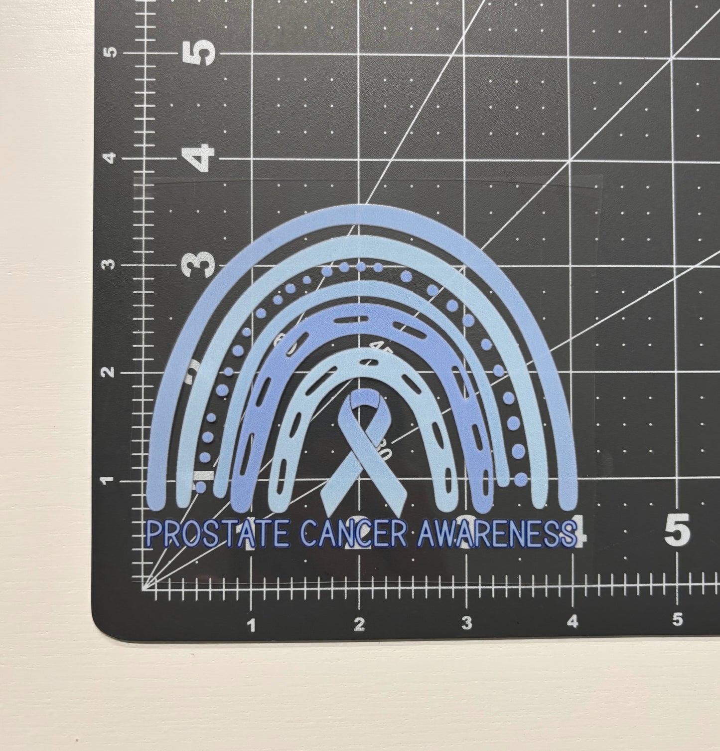 Prostate Cancer Awareness Rainbow Car Decal