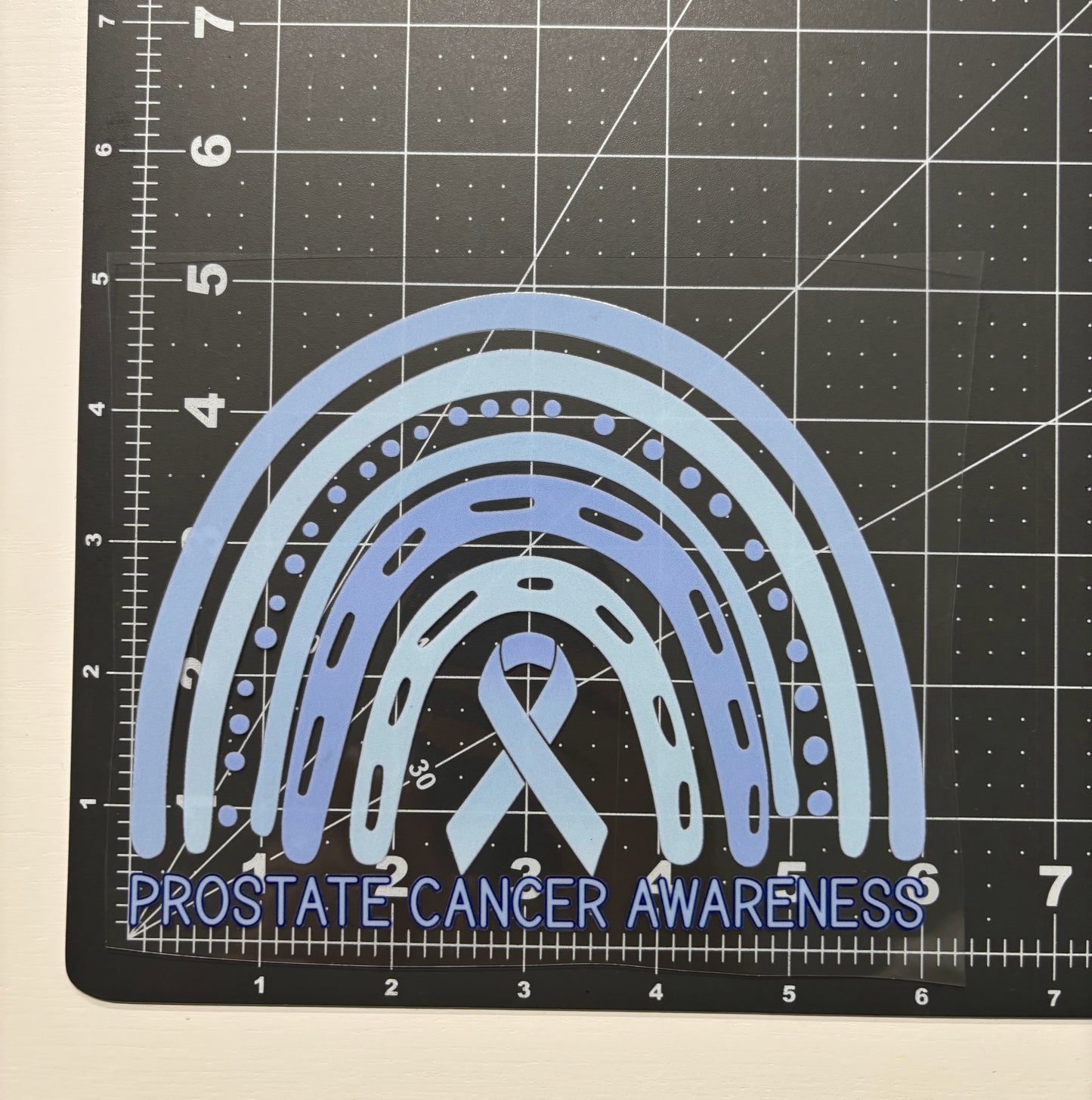 Prostate Cancer Awareness Rainbow Car Decal