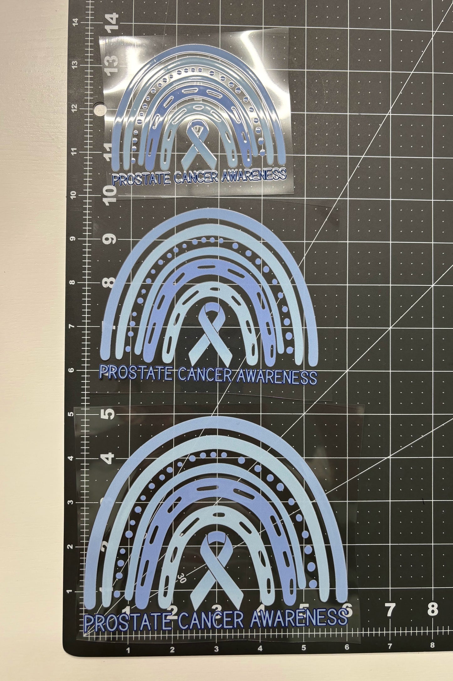 Prostate Cancer Awareness Rainbow Car Decal