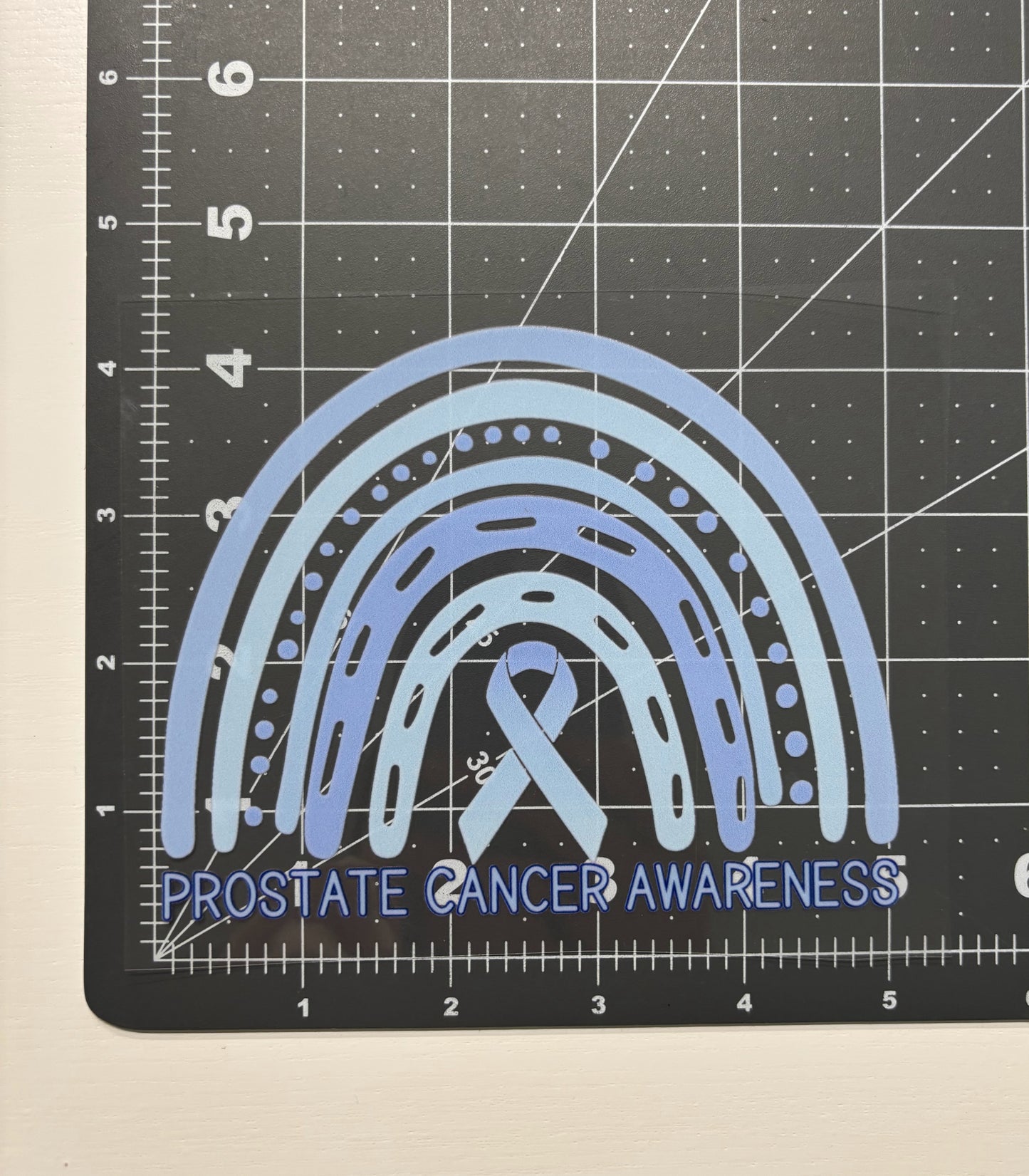 Prostate Cancer Awareness Rainbow Car Decal