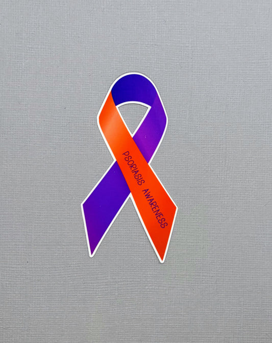 Psoriasis Awareness Ribbon Sticker