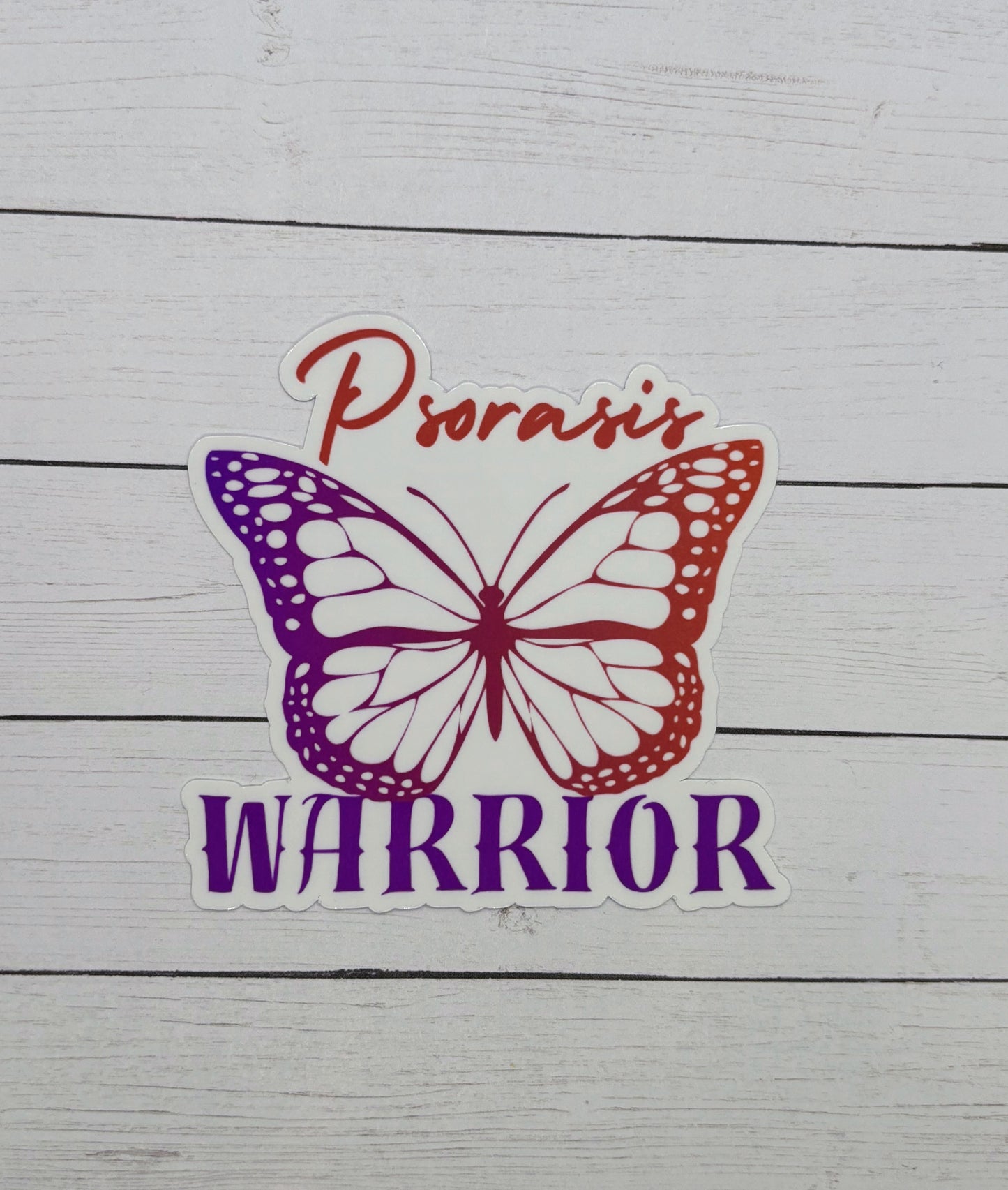 Psoriasis Warrior Butterfly Sticker