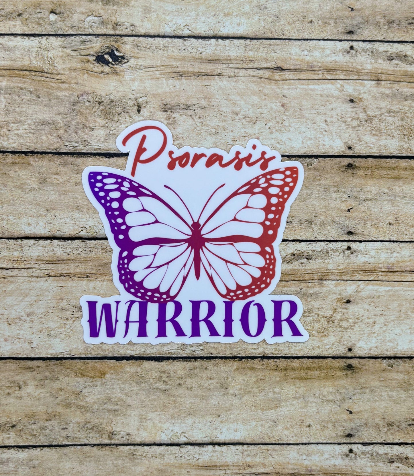 Psoriasis Warrior Butterfly Sticker