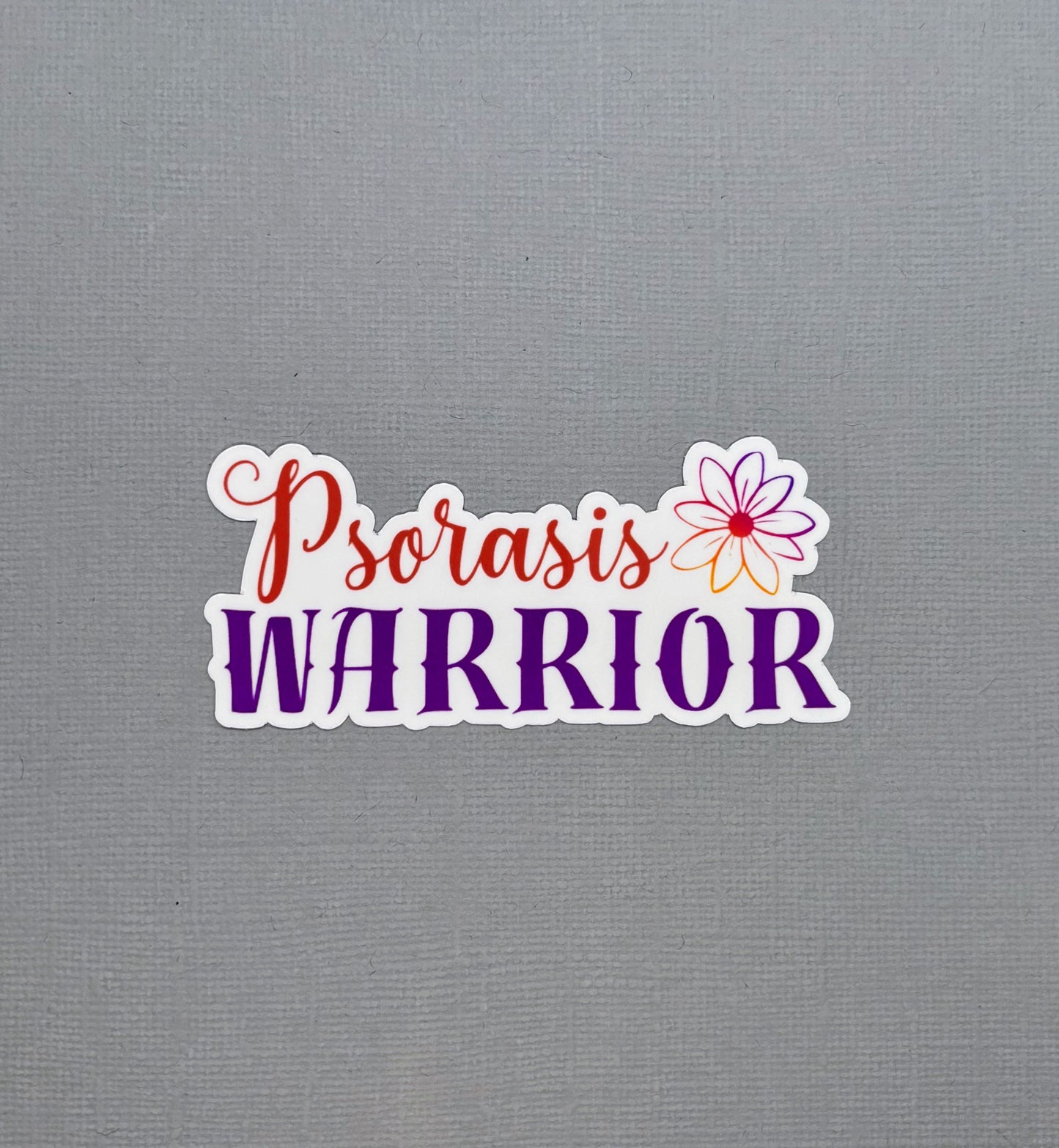 Psoriasis Warrior Flower Sticker