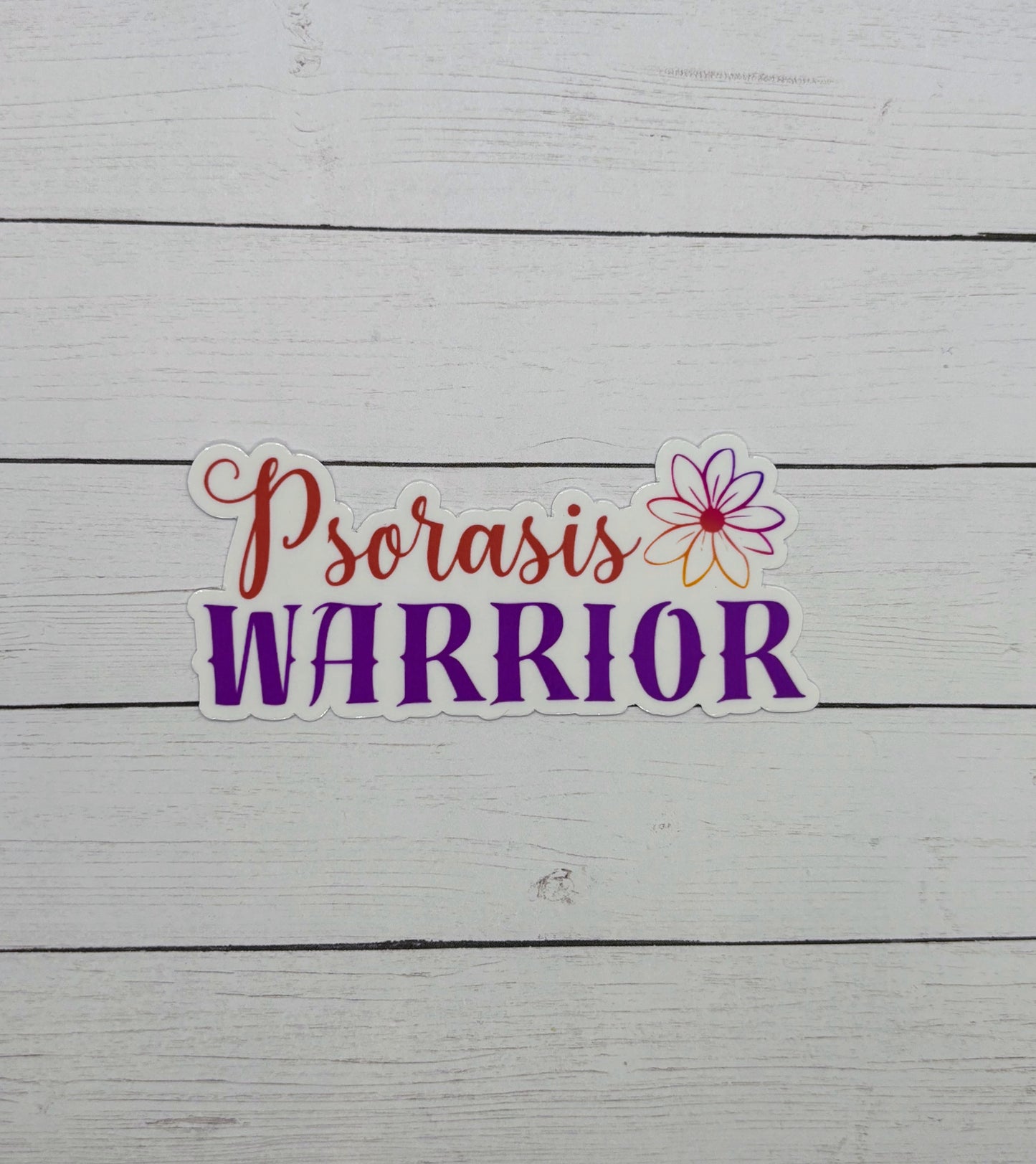 Psoriasis Warrior Flower Sticker