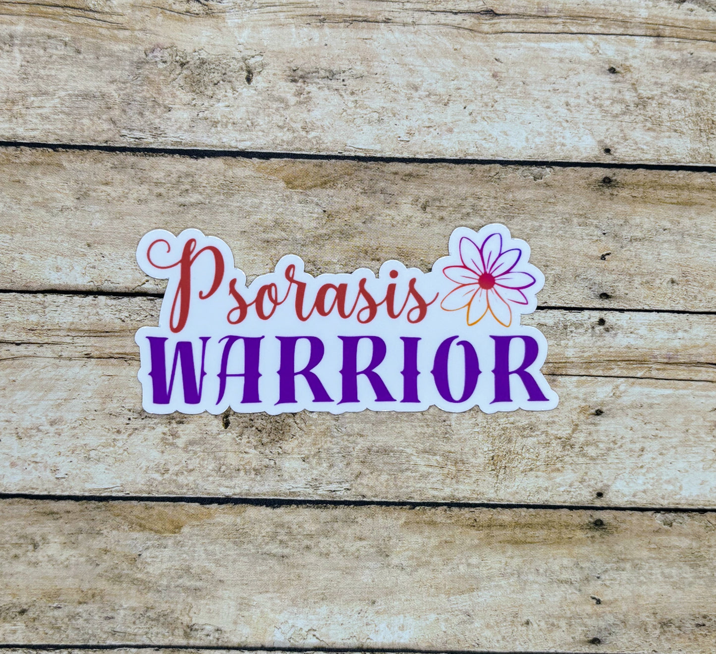 Psoriasis Warrior Flower Sticker