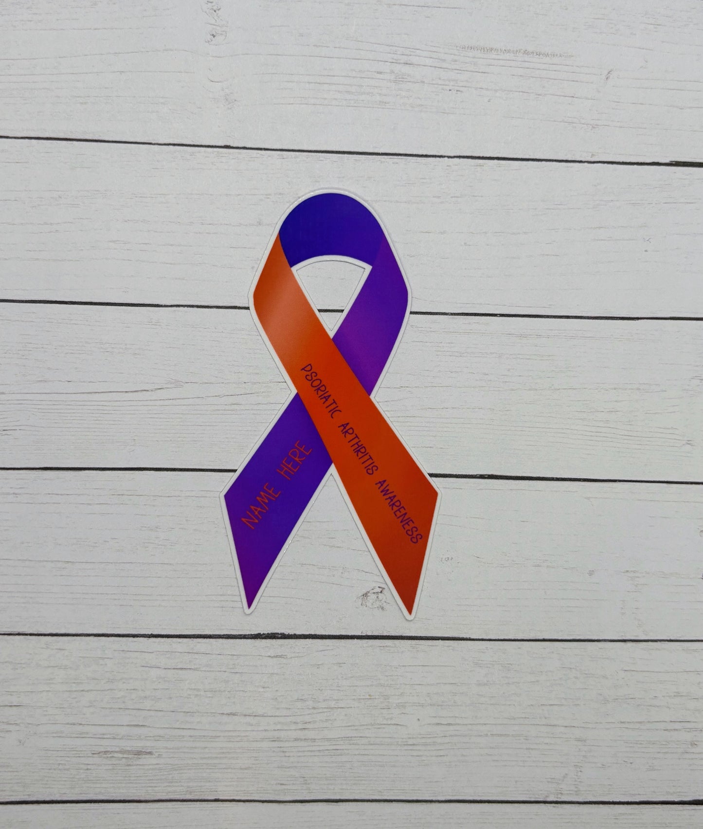 Psoriatic Arthritis Awareness Custom Ribbon Sticker