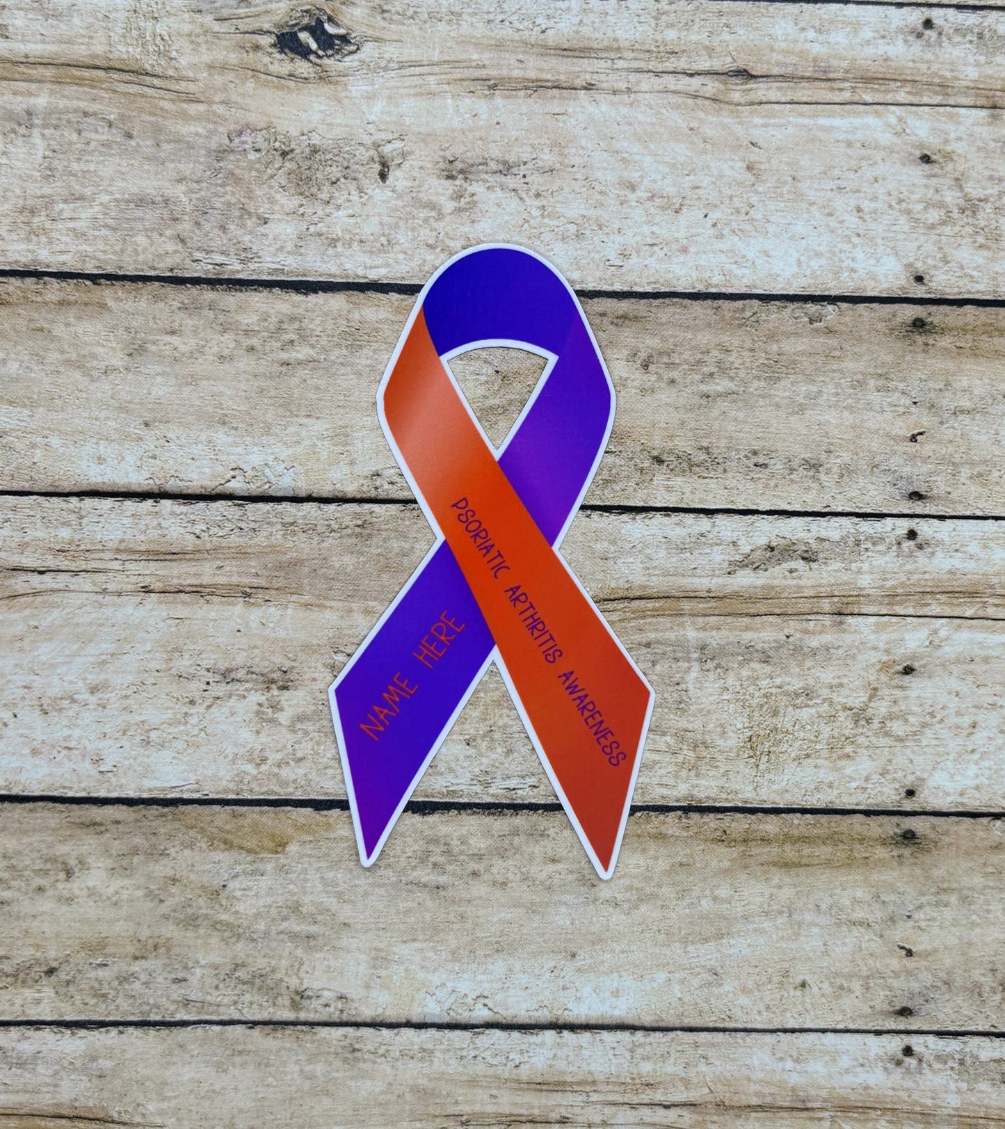 Psoriatic Arthritis Awareness Custom Ribbon Sticker