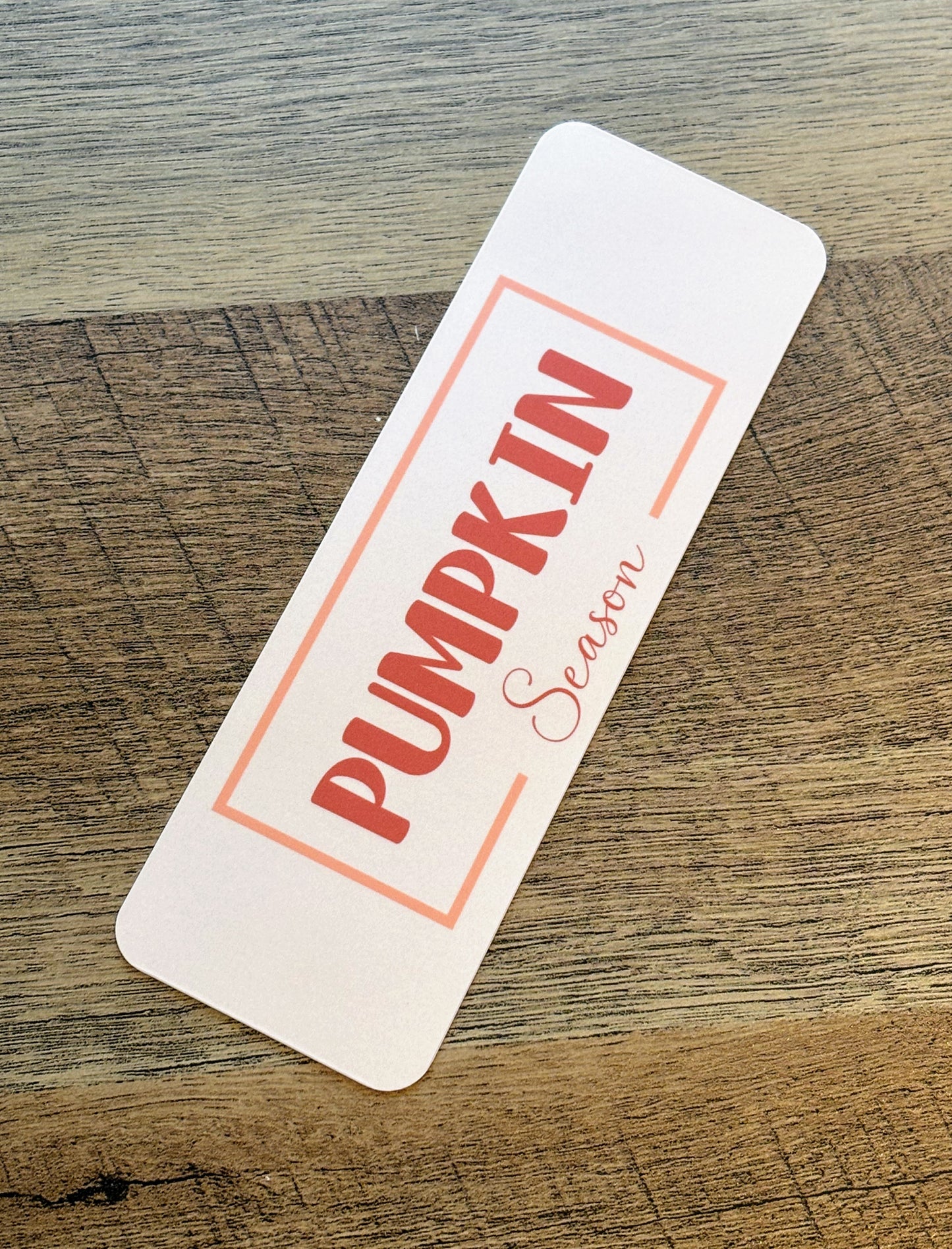 Pumpkin Season with Pumpkin & Pink coquette bow Bookmark