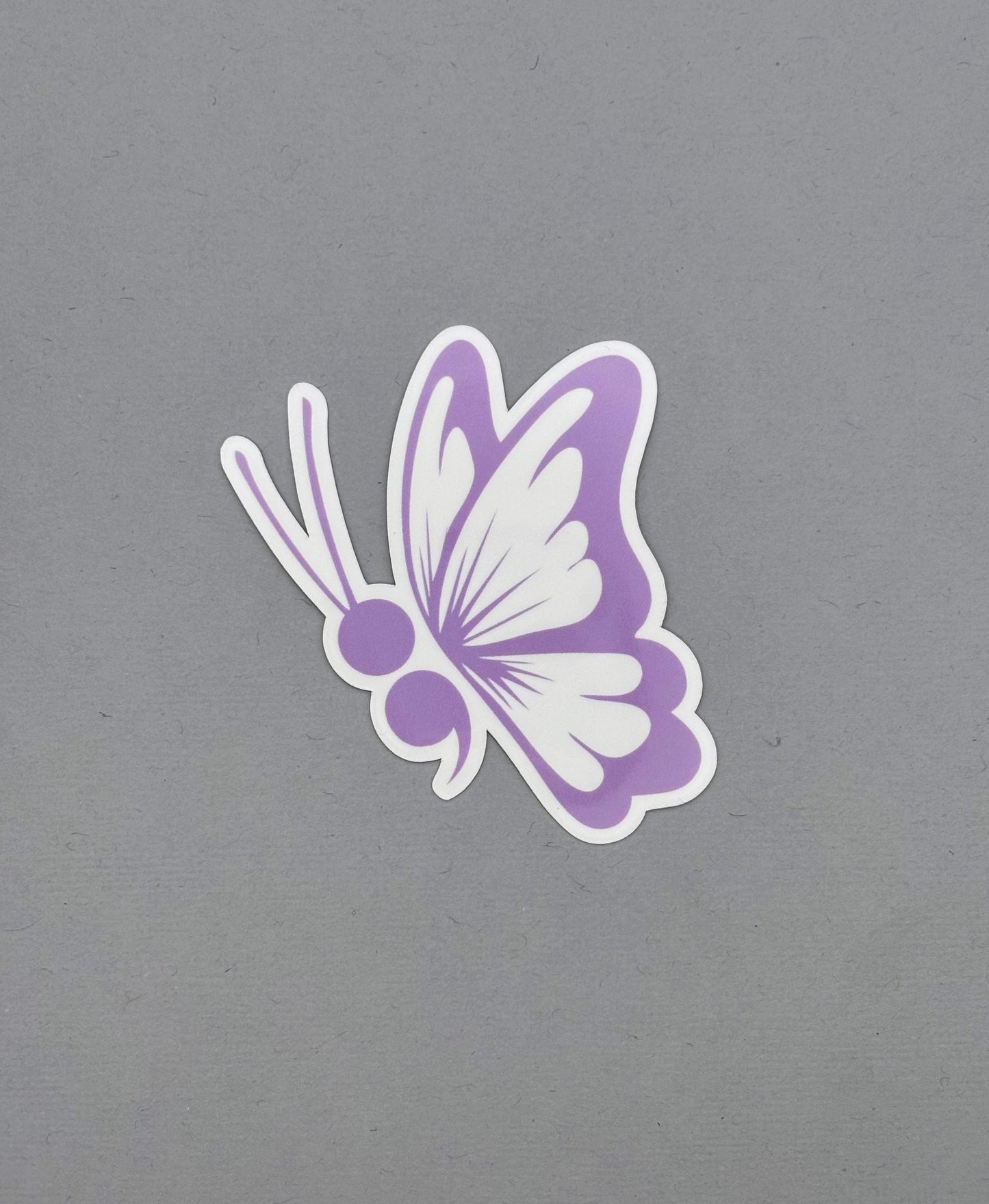 Semi Colon Butterfly Sticker