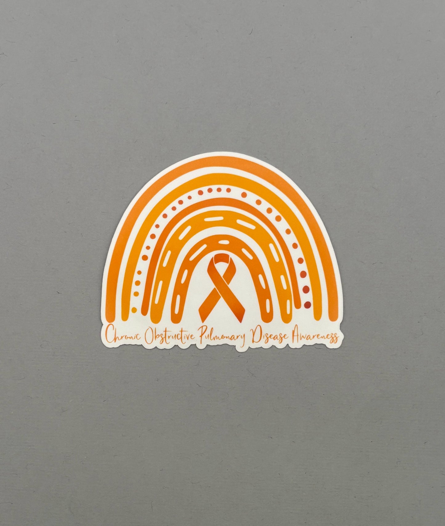 Chronic Obstructive Pulmonary Disease Awareness Rainbow Sticker