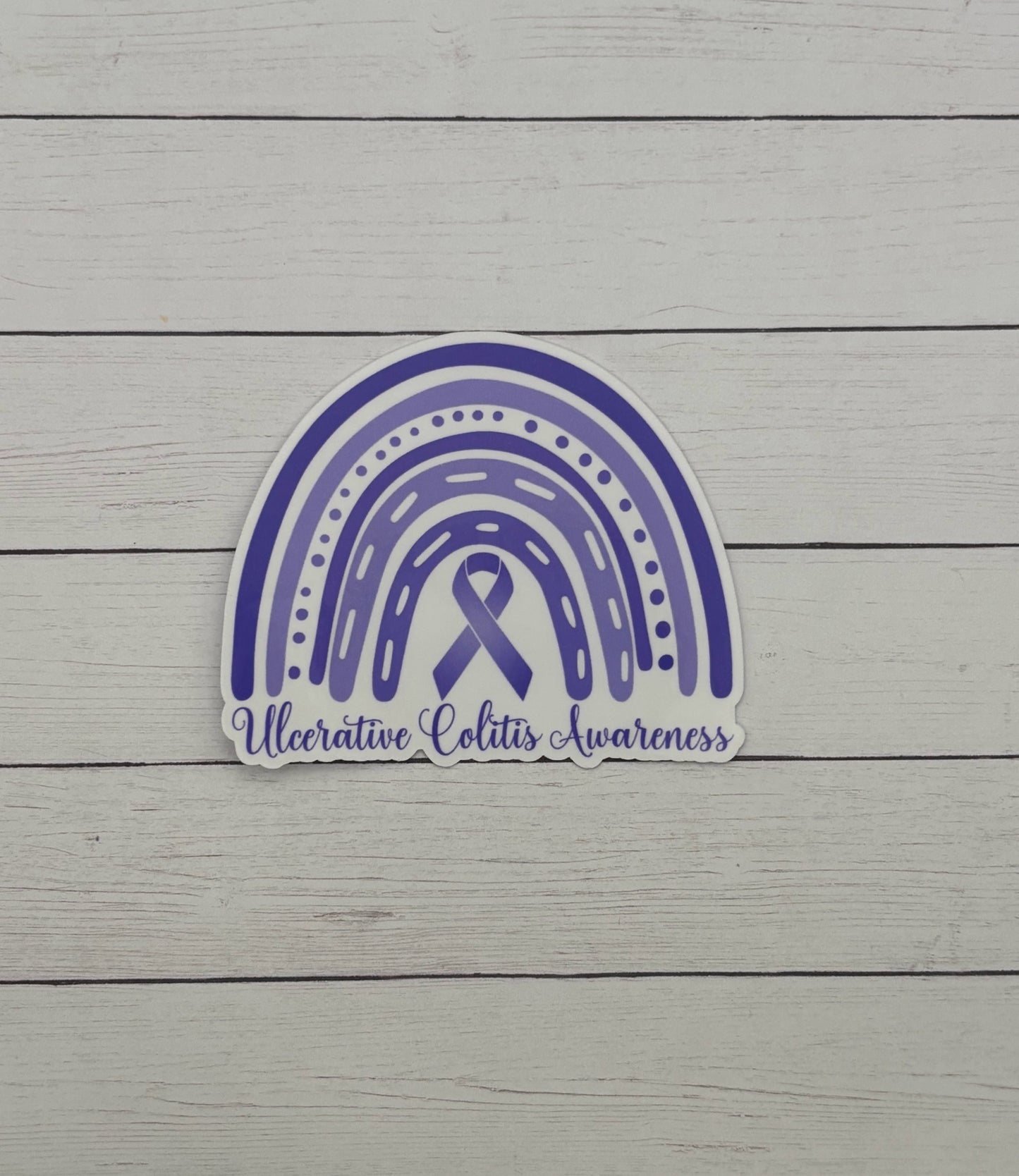 Ulcerative Colitis Awareness Rainbow Sticker