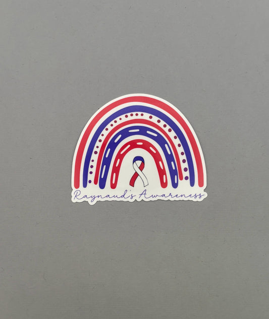 Raynaud's Awareness Rainbow Sticker